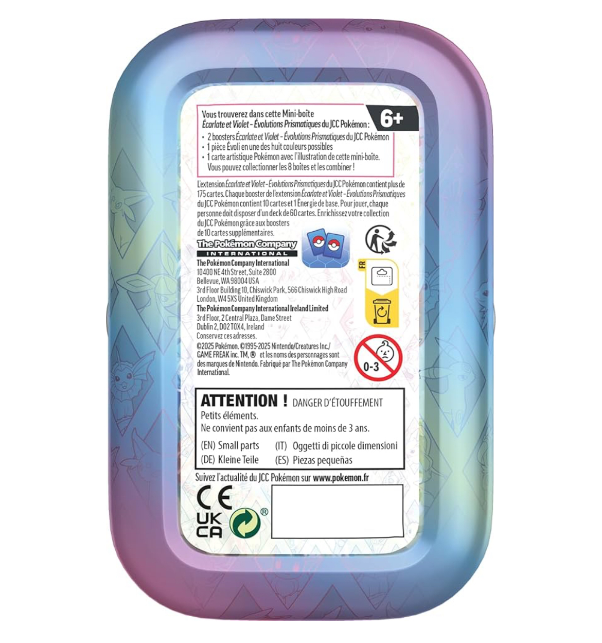 GCC Pokémon Mini Tin Vaporeon (FR) - immagine 2
