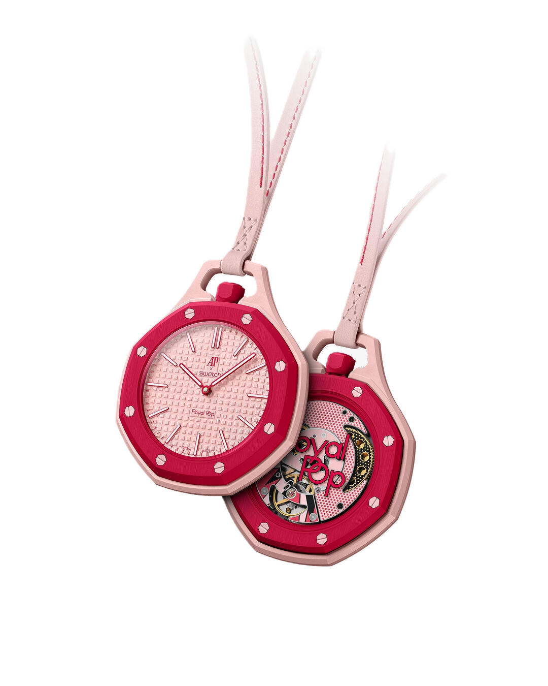 Swatch x Audemars Piguet Royal Pop Otto Rosso SSX03R100N orologio rosso e rosa