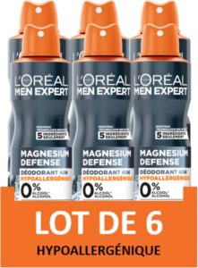 L'Or&eacute;al Men Expert Magnesium Defense Deodorante Spray 48h Pack 6 x 150 ml